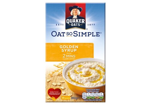 Lebensmittel & Getränke///Müsli & Cerealien :: Hafer- & Getreideflocken ::  Quaker Oat So Simple Golden Syrup 10 x 36g -  -  Ökologische Produkte online kaufen.